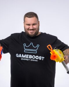 GameBoost Energy T-shirt crna